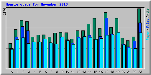 Hourly usage for November 2015