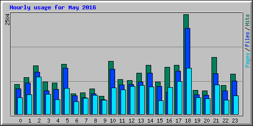 Hourly usage for May 2016