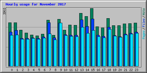 Hourly usage for November 2017